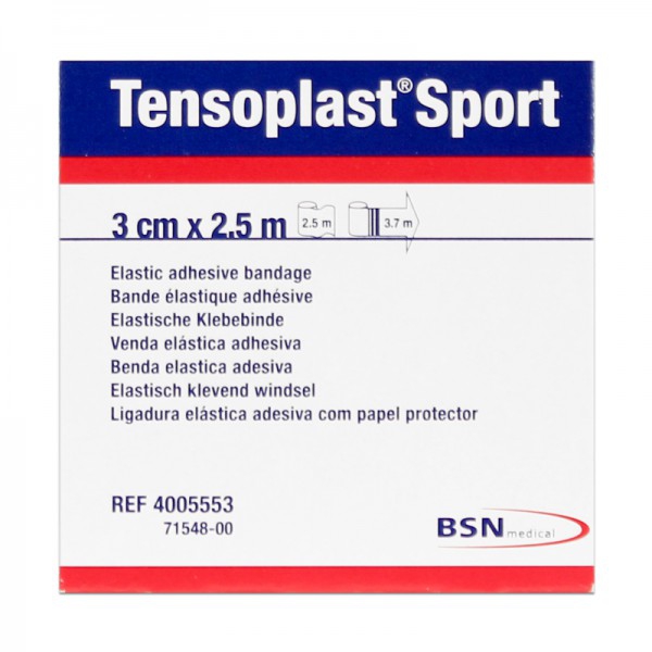 Tensoplast Sport 3 cm x 2,5 metros: Venda elástica adhesiva porosa Tensoplast Sport 3 cm x 2,5 metros: Venda elástica adhesiva porosa